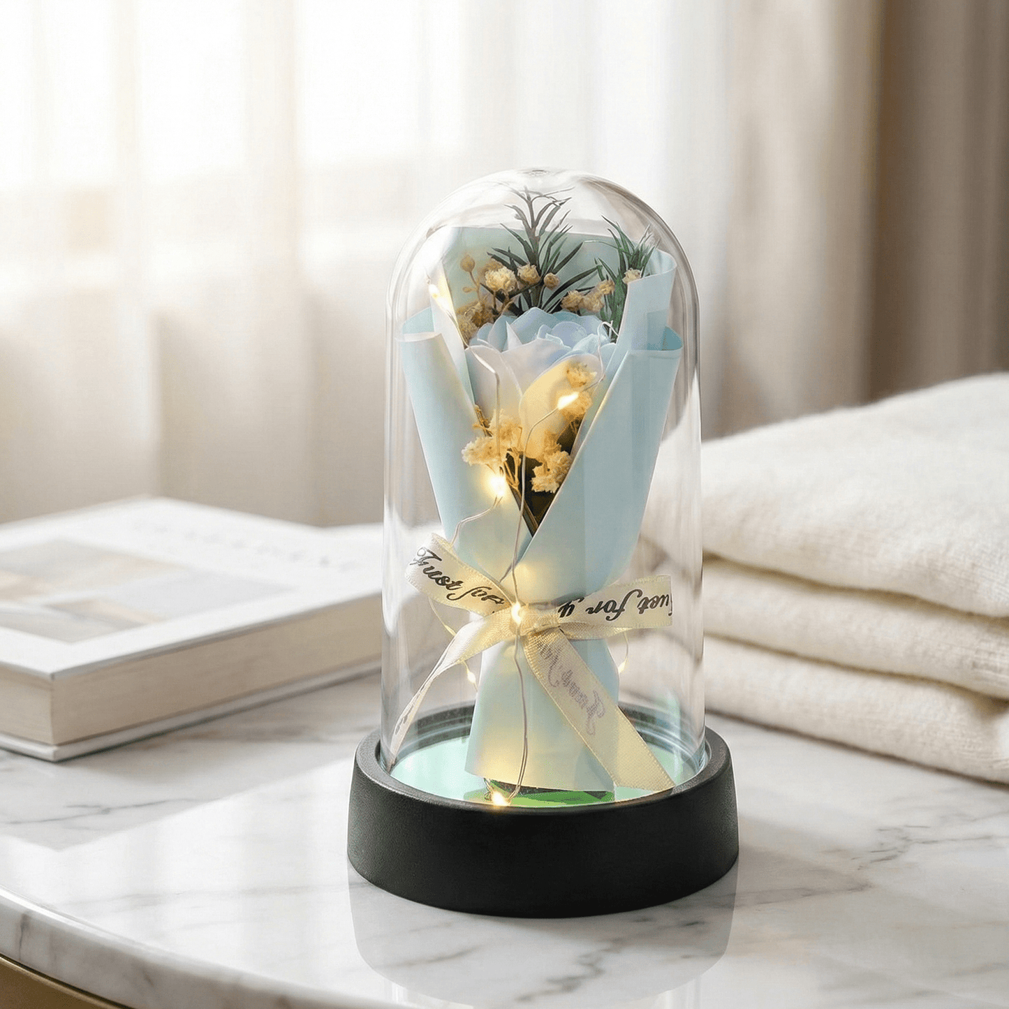 Das Ewige Lichtbouquet - Premium Geschenk - Set - Dearly Gifts