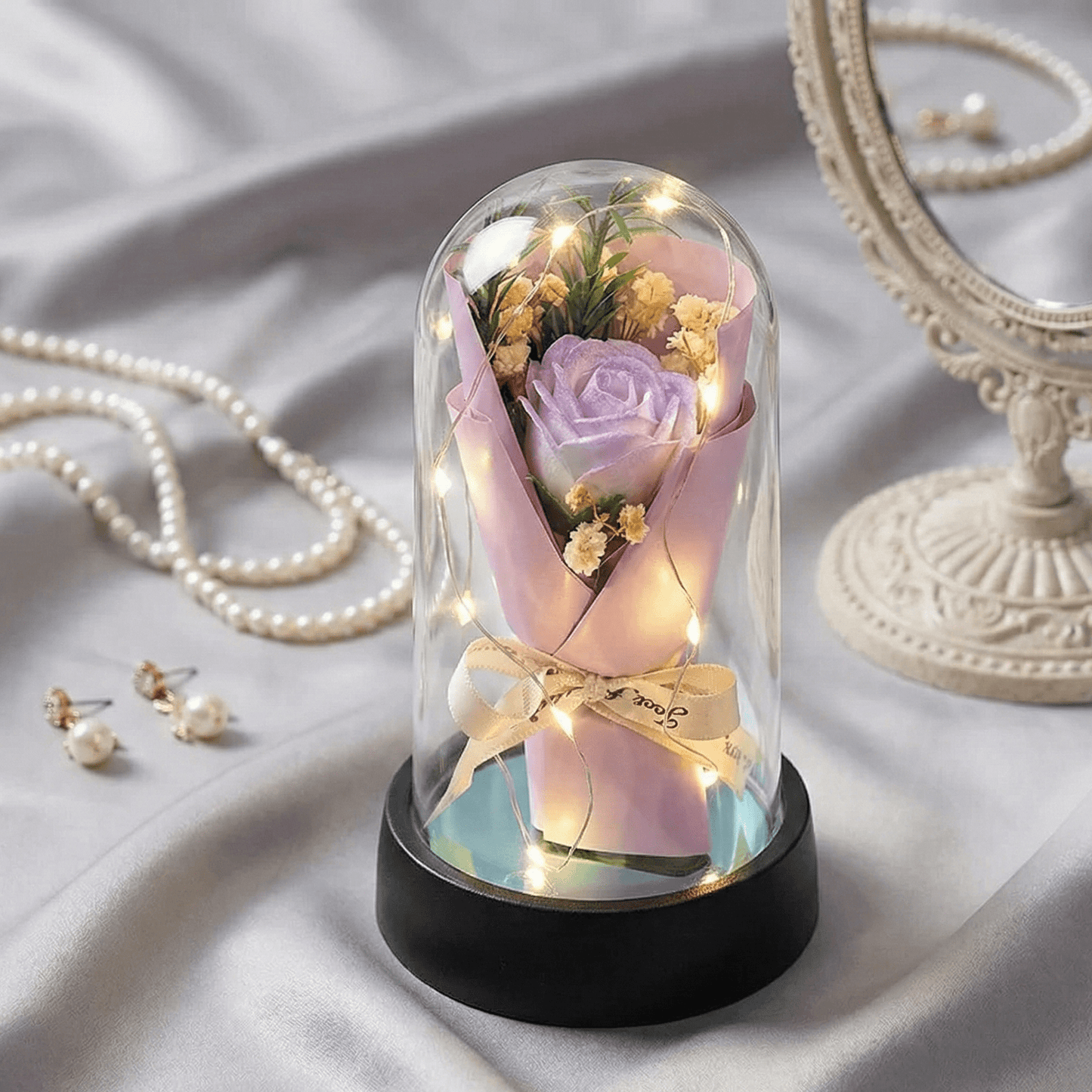 Das Ewige Lichtbouquet - Premium Geschenk - Set - Dearly Gifts