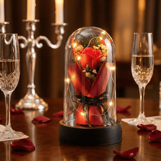 Das Ewige Lichtbouquet - Premium Geschenk - Set - Dearly Gifts